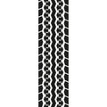 Tire tread or track isolated on white background. Tyre print. Vector illustration.